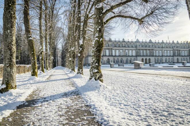 Schloss Herrenchiemsee im Winter