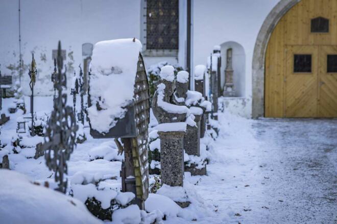 Friedhof Fraueninsel im Winter