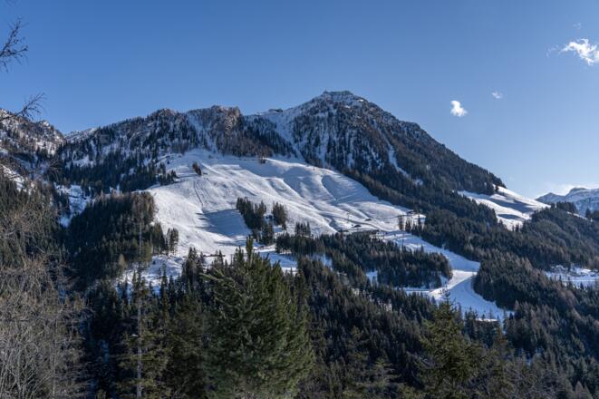 Blick vom Brandkopf zum Skigebiet Jenner