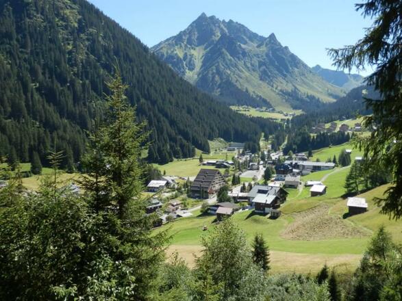 Blick von der Röbi auf Gargellen