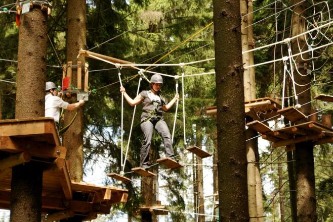 Kletterwald im Ortsteil St. Englmar-Predigtstuhl