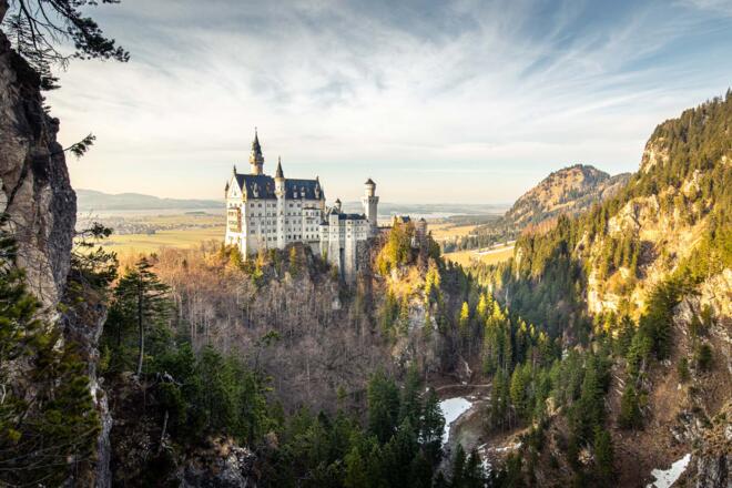 Blick von der Marienbrücke auf das Schloss Neuschwanstein