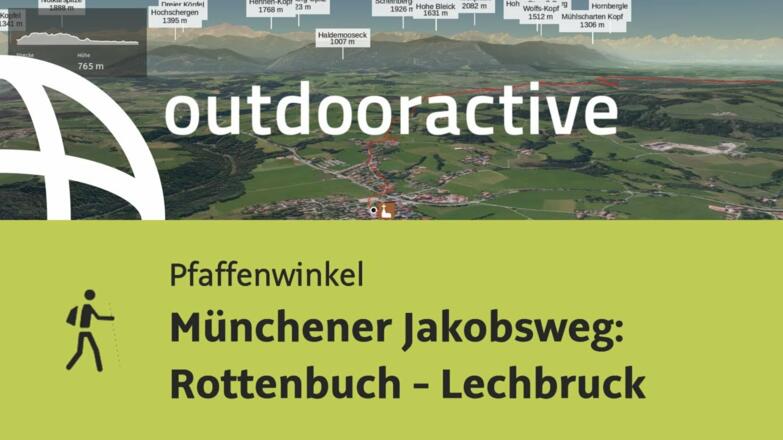Pilgerweg in Pfaffenwinkel: Münchener Jakobsweg: Rottenbuch - Lechbruck