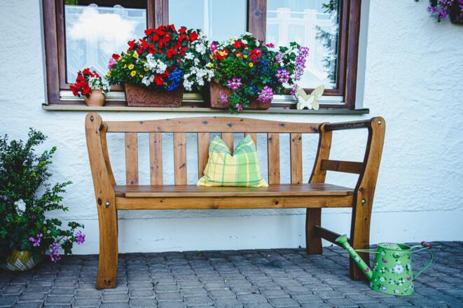 Blick zur Ferienwohnung