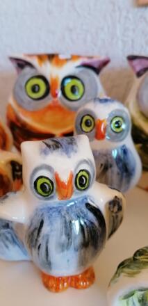 Eulen handbemalt