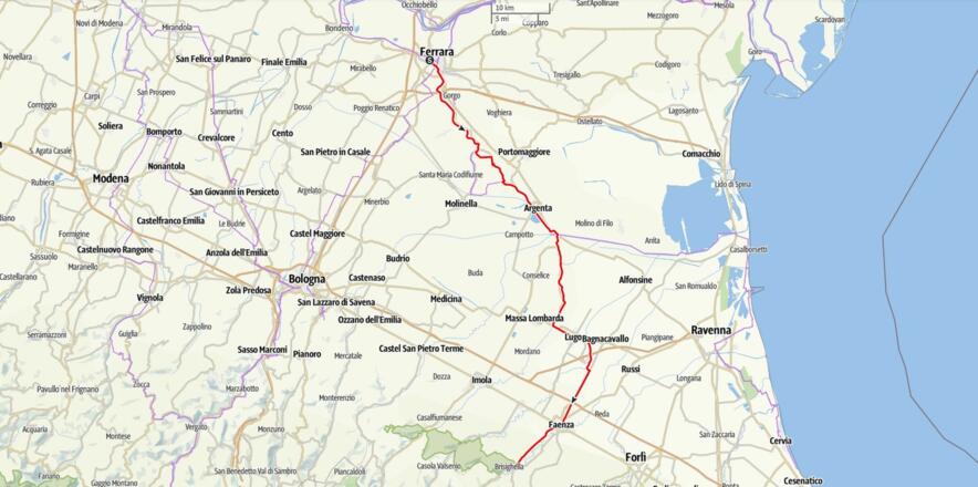 Tag 9, Ferrara - Brisighella, 102 km