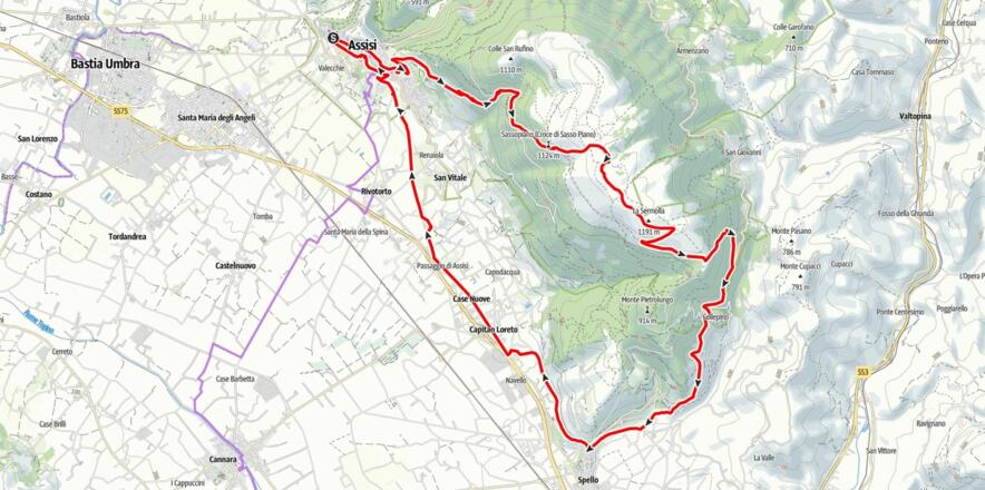 Tag 14, Assisi - Monte Subasio, 38 km