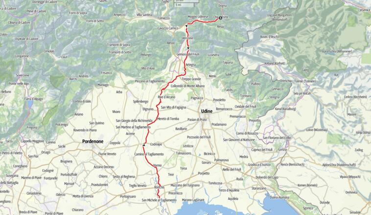 Tag 6, Chiusaforte - Latisana, 106 km