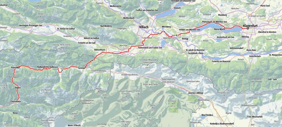 Tag 5, Klagenfurt - Chiusaforte, 110 km
