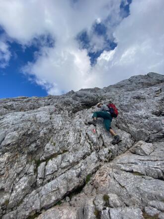 Kletterstellen vor der Schönfeldspitze