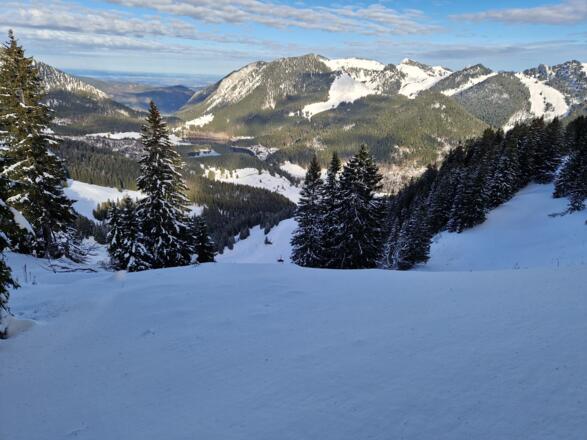 Blick zum Spitzingsee.