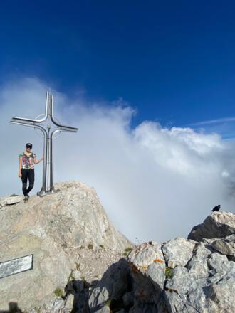 Gipfelkreuz, leider bei uns ohne Aussicht