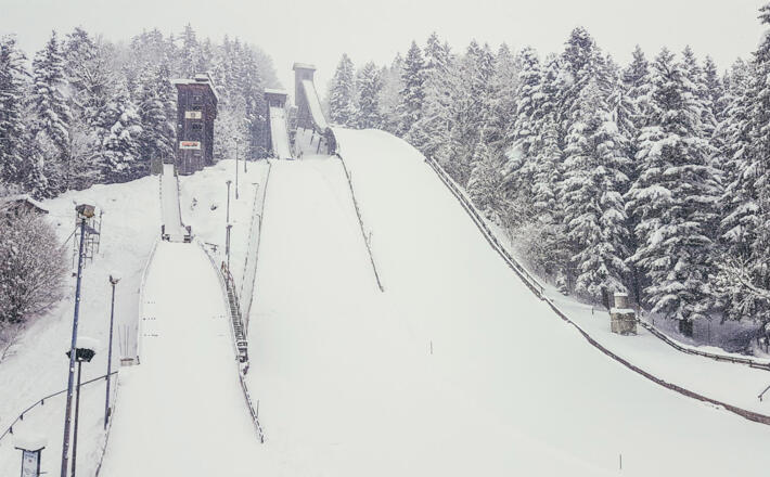 Die Skisprungschanzen am Kälberstein