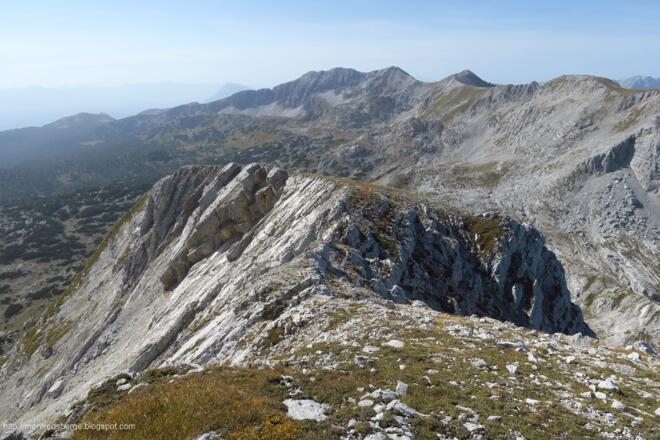 Rückblick zum Aufstiegsgelände