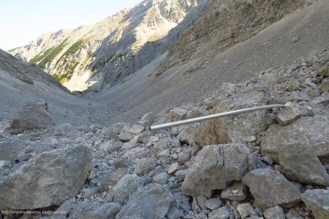 Verbogene Markierungsstange