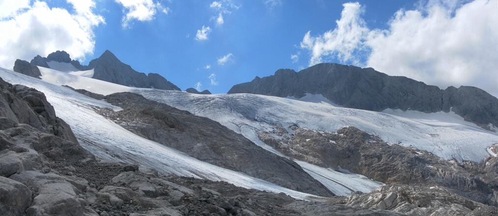 Dachstein und Hohes Kreuz vom Anstieg zum Hunerkogel gesehen