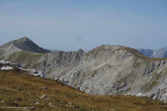 Der Klettergrat zwischen Schrocken und Pyhrner Kampl