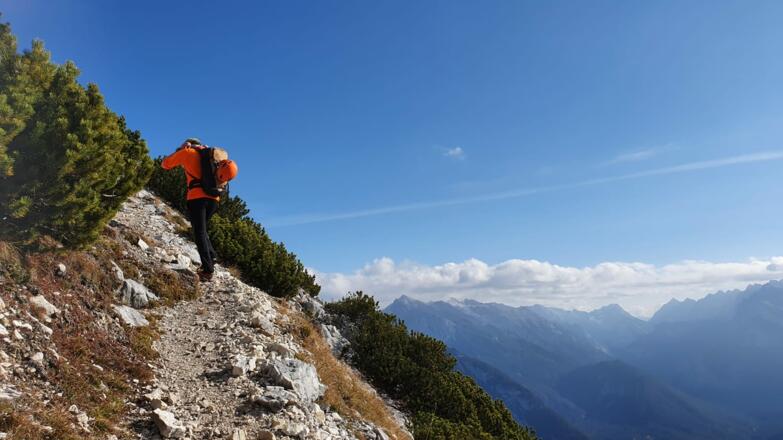 Nun geht es steil bergauf auf die Große Arnspitze