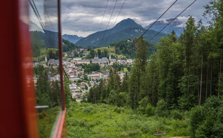 Blick von der Gondel zum Markt Berchtesgaden