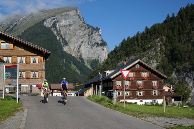 Rennradstrecke in Au-Schoppernau