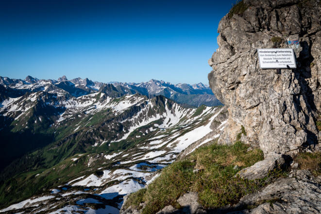 Beginn des Hindelanger Klettersteigs
