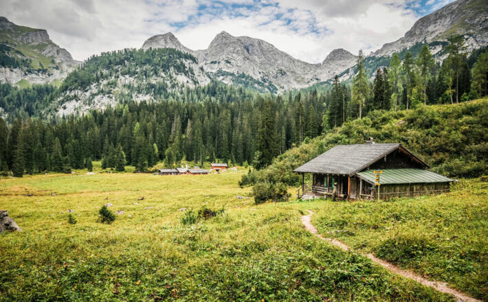 Idylle in der Röth, die Teufelshörner im Hintergrund