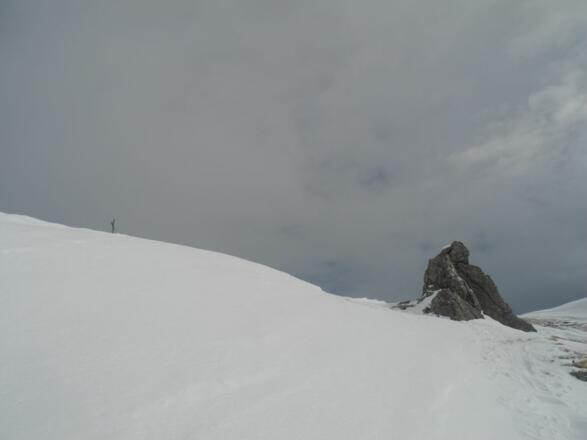 Der erste Gipfel kommt in Sicht (Graue Wand 2594m)