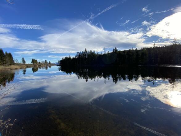 Eschacher Weiher Allgäu Winter Wanderung Hotel Bav