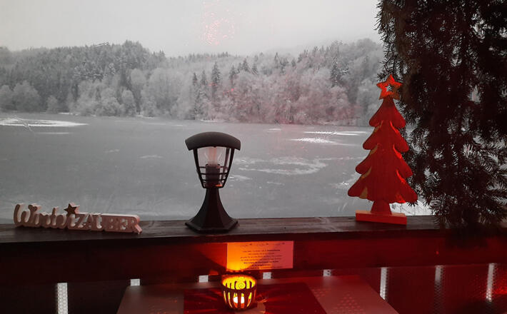 Winterzauber am Seecafè Mari am Höglwörther See
