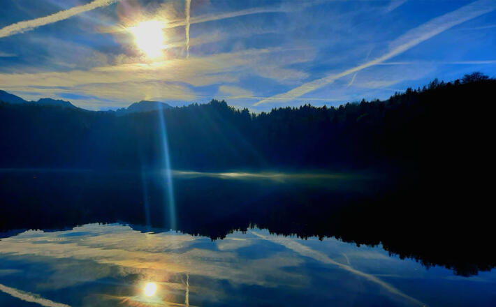 Sonnenuntergang am Höglwörther See
