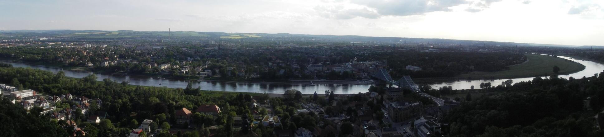 Blick zur Elbe in Dresden