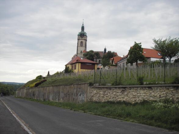 Melnik, davor Weingärten