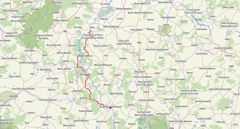 Tag 3, Tyn nad Vitavou - Kamik nad Vitavou, 98 km