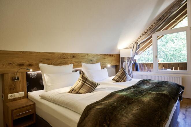 Schlafzimmer Gipfelsuite