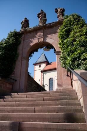 Kirchenportal und St. Vitus Kirche