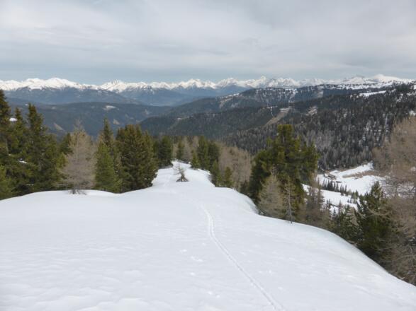 Am freien Rücken, im Hintergrund Schladminger Tauern