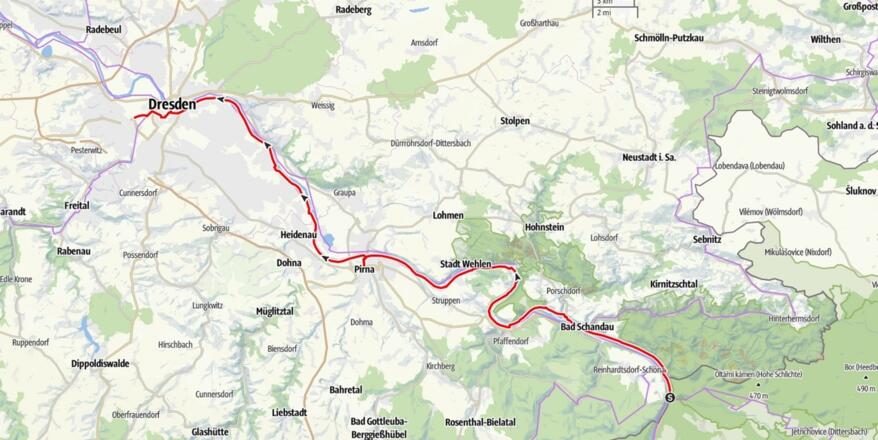 Tag 8, Hrensko - Dresden, 55 km