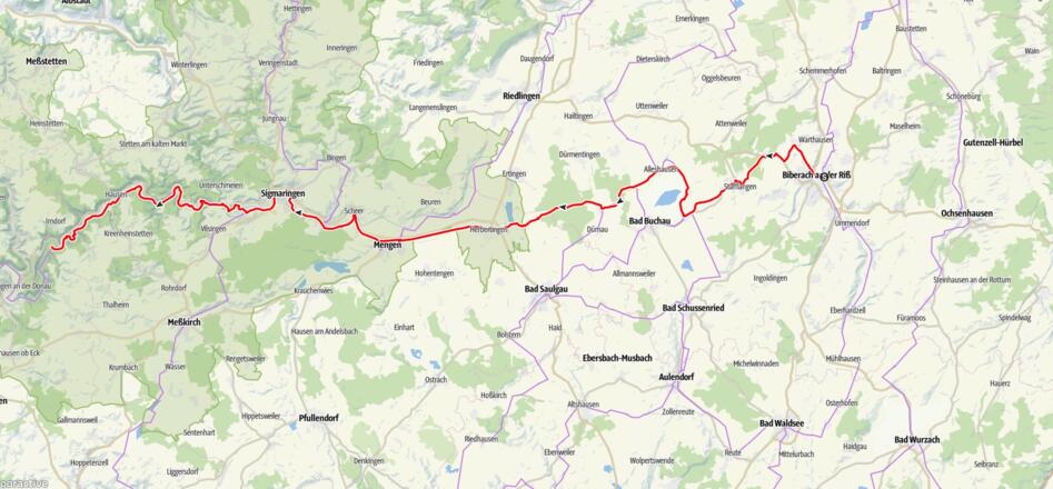 Tag 6, Biberach - Beuron, 91 km