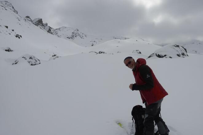 kurze Pause im Hochtal Richtung Rastkogel