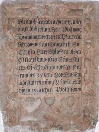 Erinnerungstafel in der evangelischen Kirche Schwanenstadt