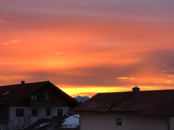 Sonnenaufgang Ostbalkon