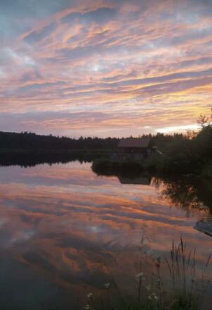 Sonnenuntergang Attlesee bei Nesselwang