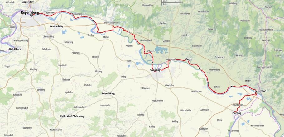 Tag 16, Regensburg - Plattling, 102 km