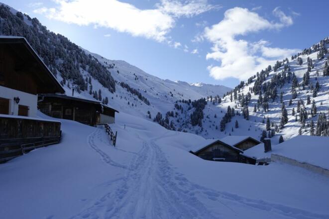 Aufbruch von der Weidenerhütte Richtung Geisljoch