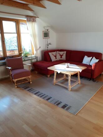 Ferienwohnung Grünten Wohnzimmer