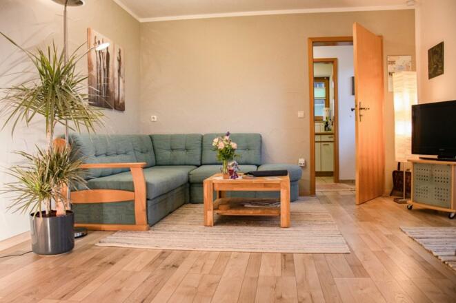 Wohnraum mit Ausziehsofa