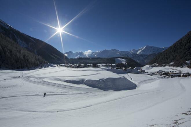 Sonnige und schneesichere Hochebene von Niederthai