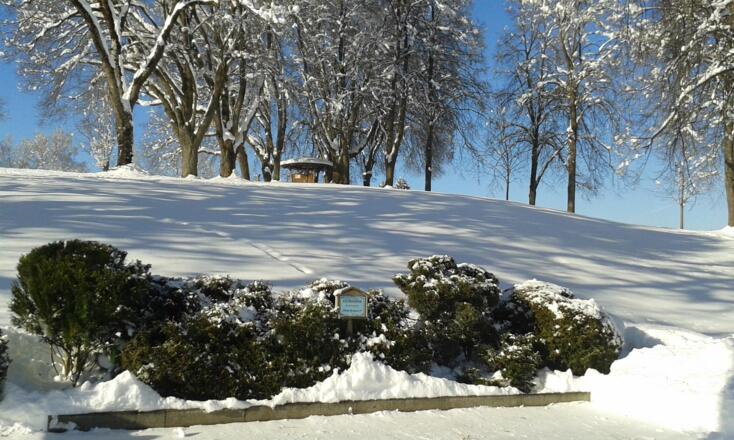 unser Parkplatz im Winter