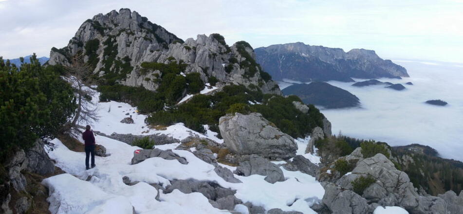 am Mandlgrat mit Blick zum Kehlstein