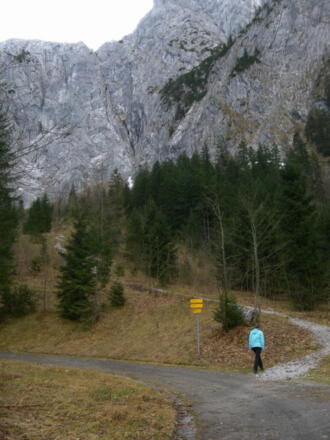 Abzweig ins  Endstal zur Göllwestwand
